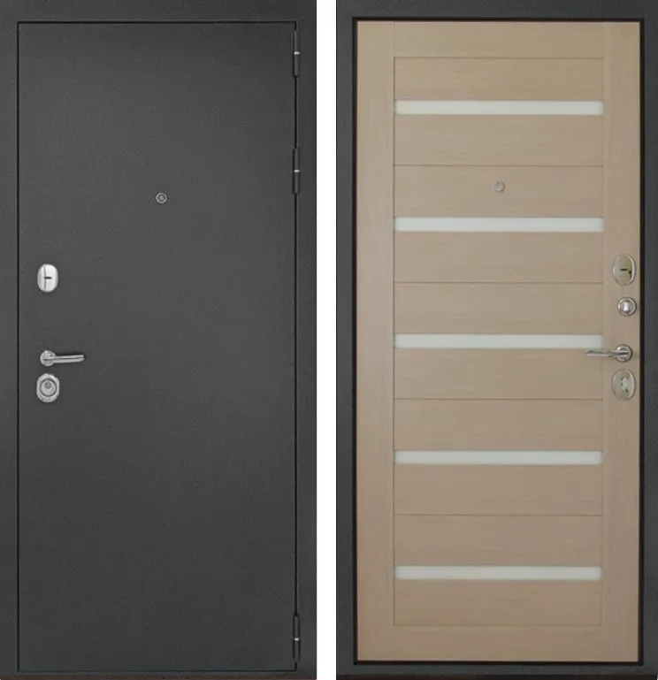 Фото Дверь Рубикон Царга Серебро Капучино DIS007086